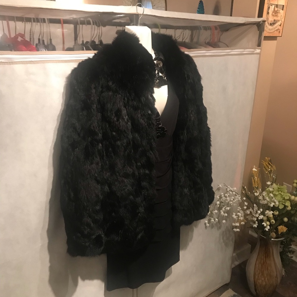 ❤️Genuine black Fur coat❤️❤️